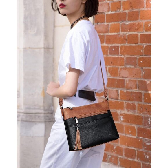 Elegant Lightweight Crossbody Bag for Women - Soft Faux Leather, 10"L x 8"H - Picture 2 of 8